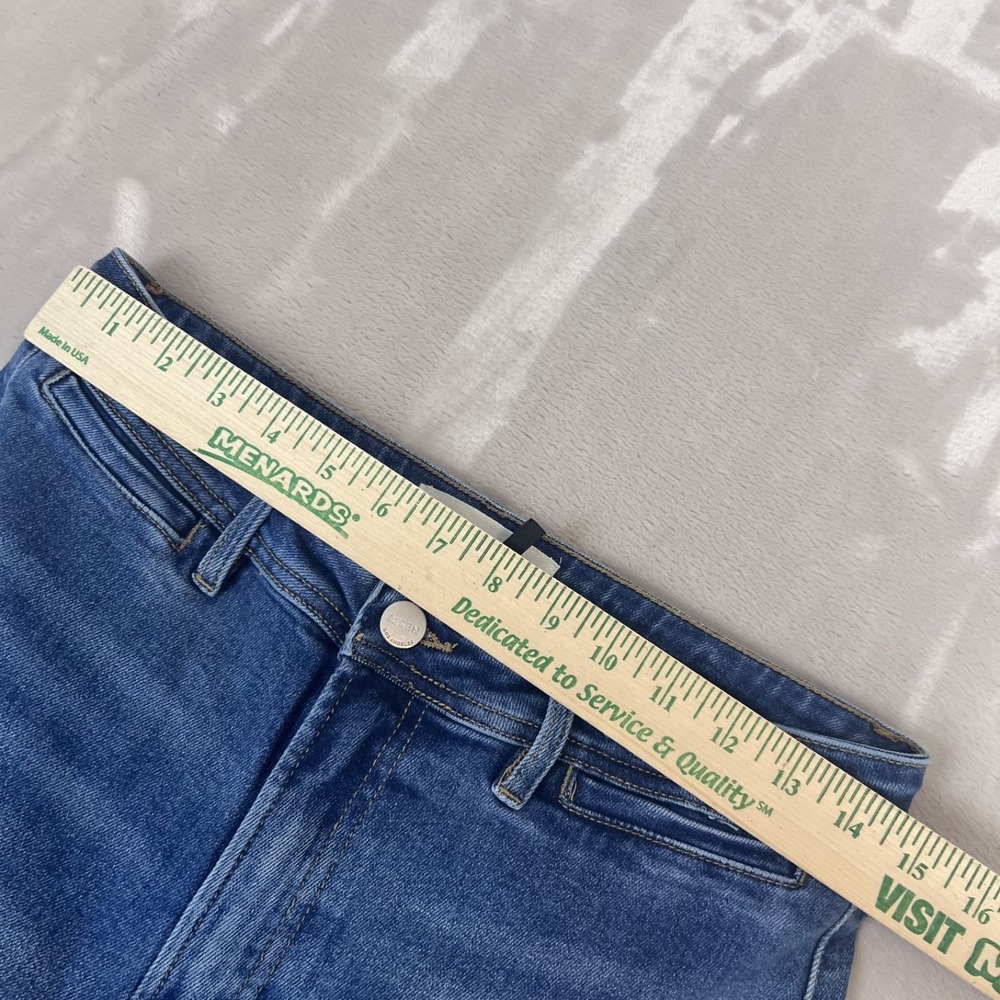 Risen Jeans Womens 11/30 Blue Denim Wide Leg Crop High Rise Everyday Casual - Picture 6 of 12